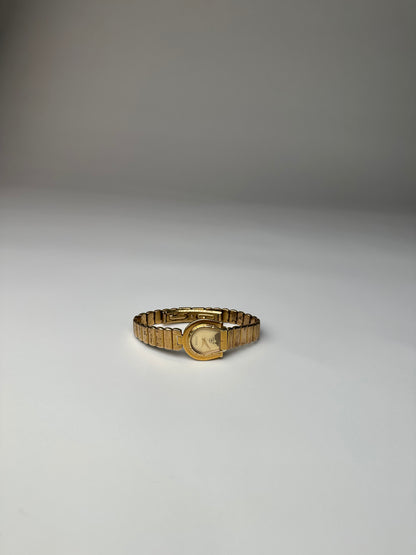 Vintage Gucci Gold Metal Bracelet Watch c. 1990s Gold