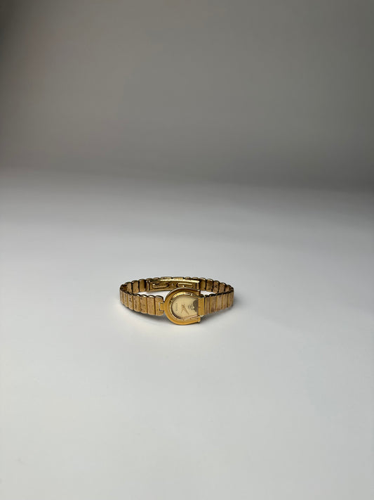 Vintage Gucci Gold Metal Bracelet Watch c. 1990s Gold