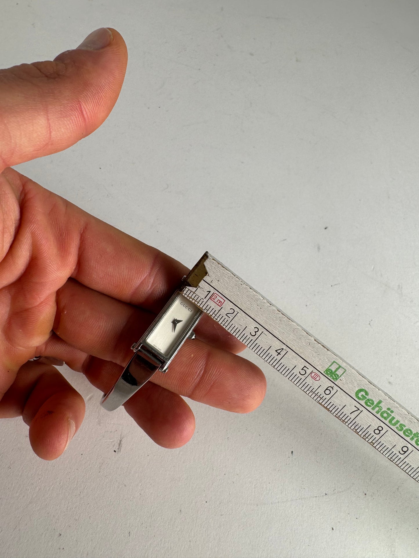 Vintage Gucci Horsebit Steel Watch Silver