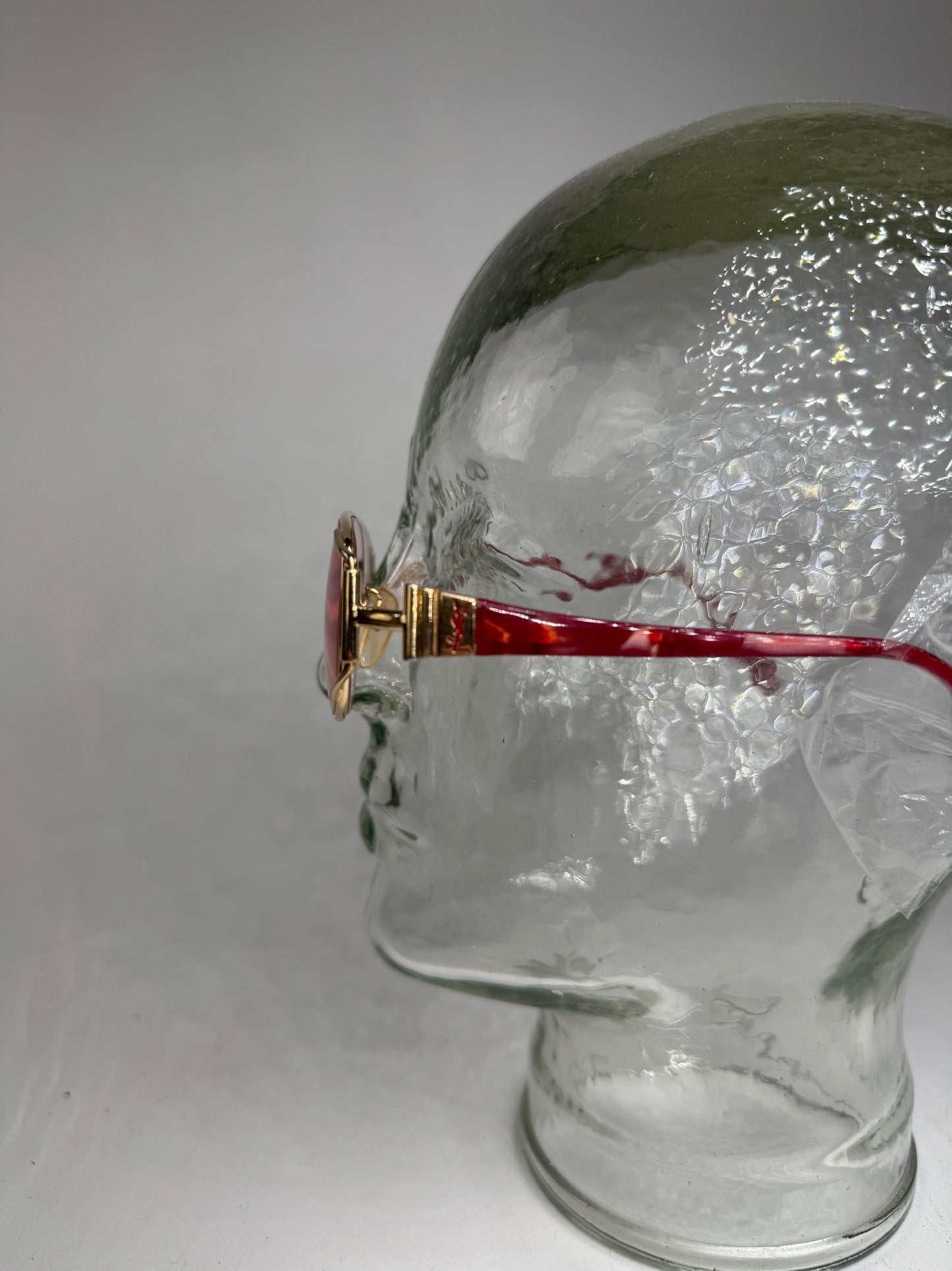 Vintage Yves Saint Laurent Sunglasses Red Gold