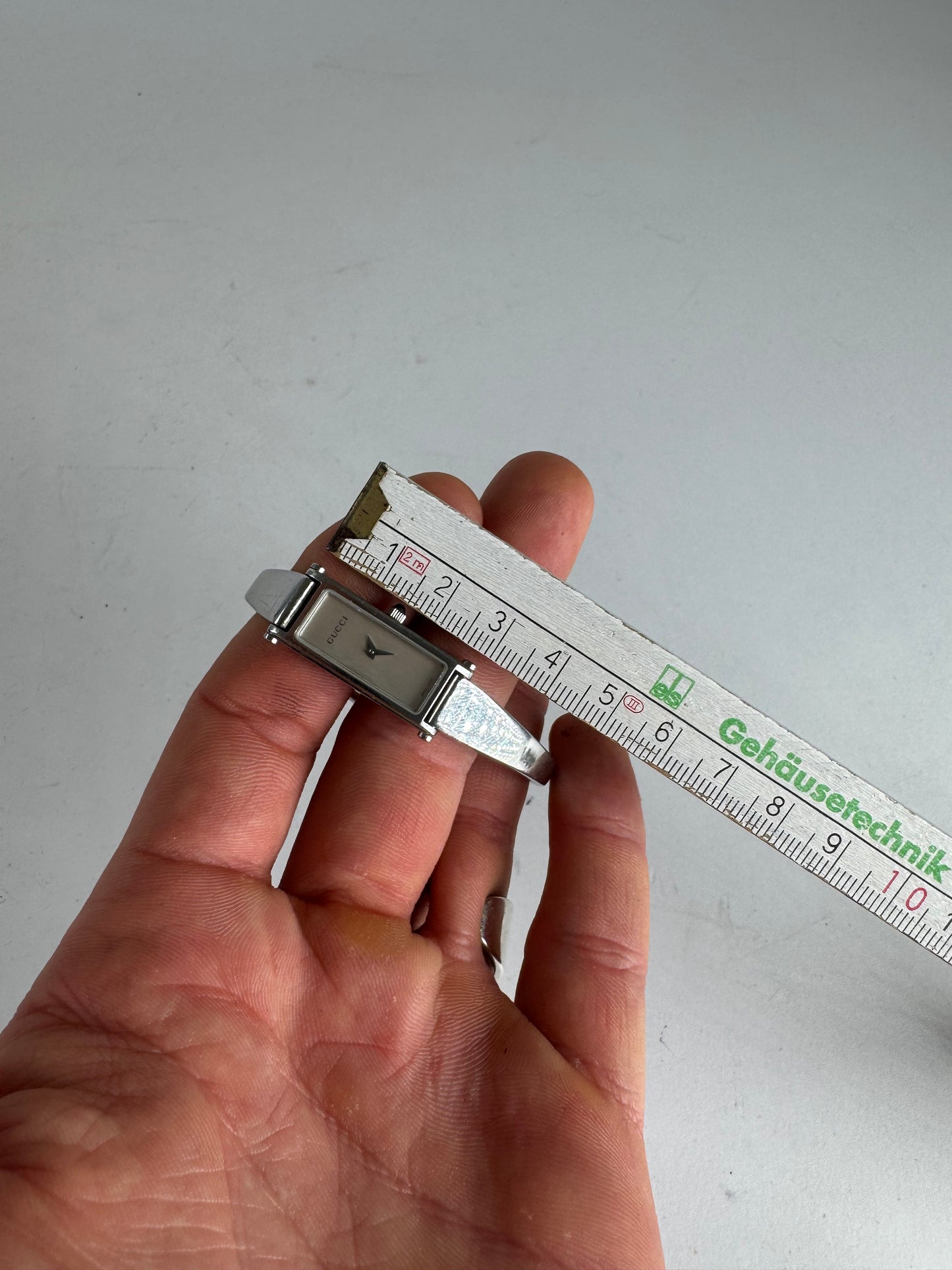 Vintage Gucci Horsebit Steel Watch Silver