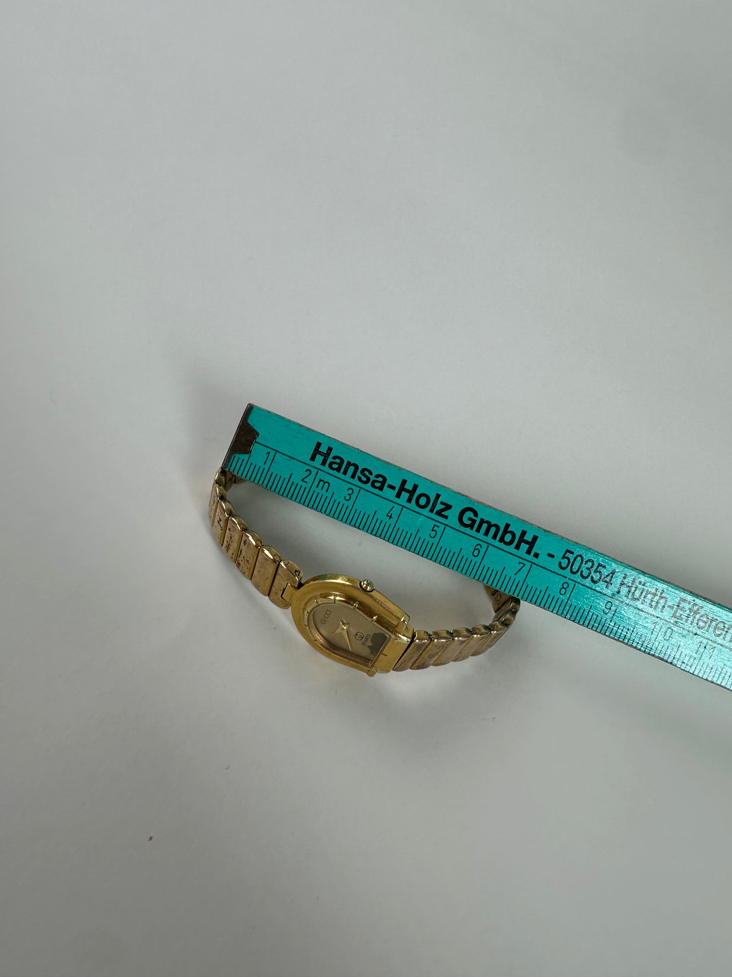 Vintage Gucci Gold Metal Bracelet Watch c. 1990s Gold
