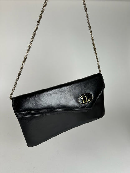 Vintage Dior Leather Bag Black