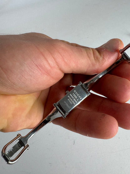 Vintage Gucci Horsebit Steel Watch Silver