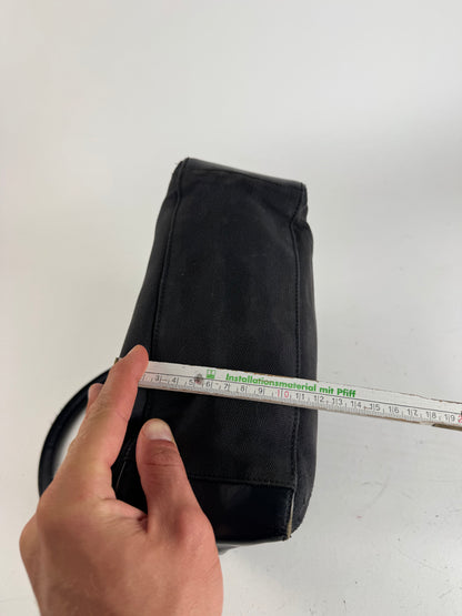 Sac vintage Gucci en cuir et coton noir