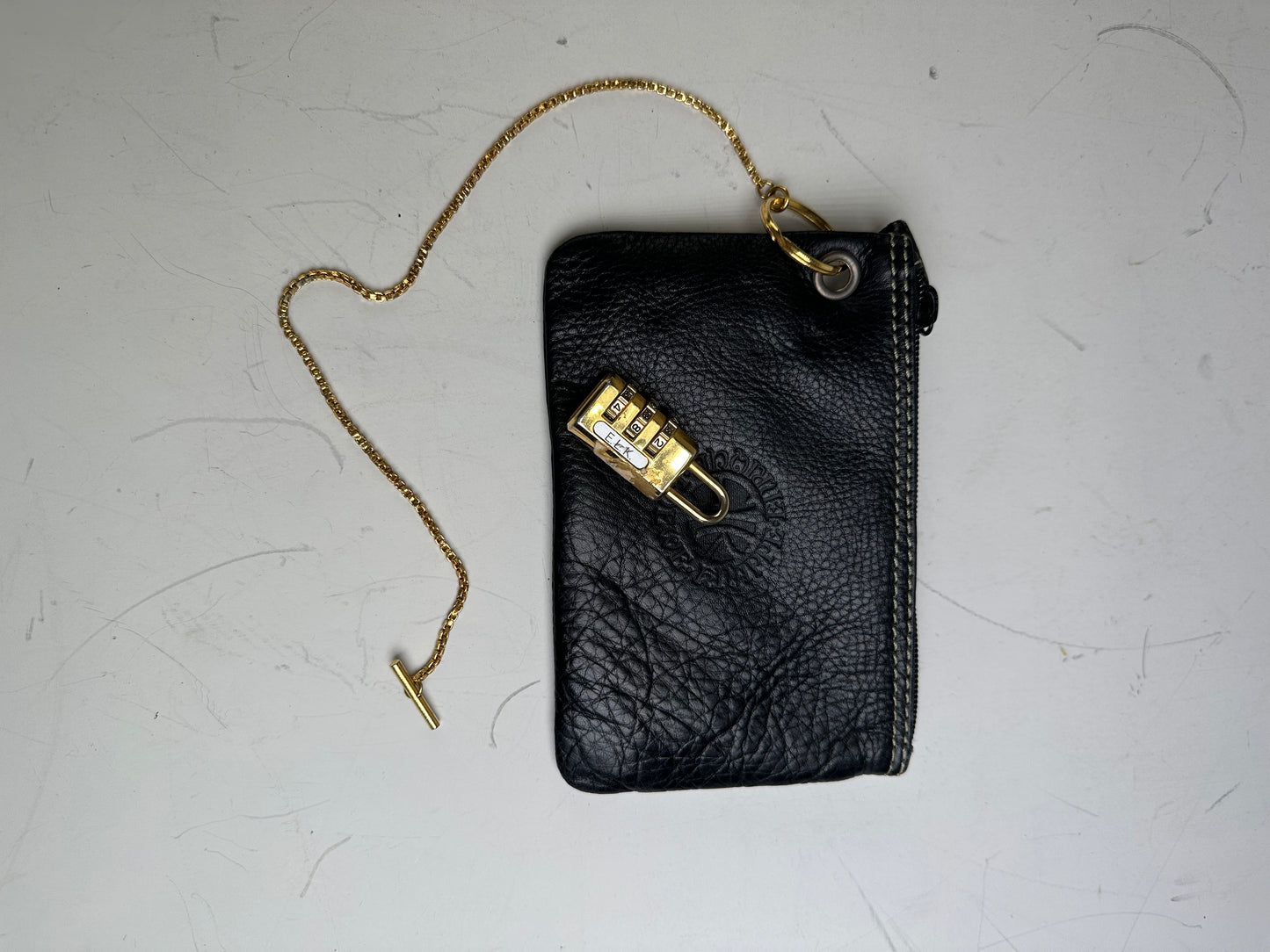 Vintage Loewe Pebbled Leather Tote Black Tan