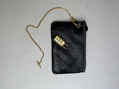 Vintage Loewe Pebbled Leather Tote Black Tan
