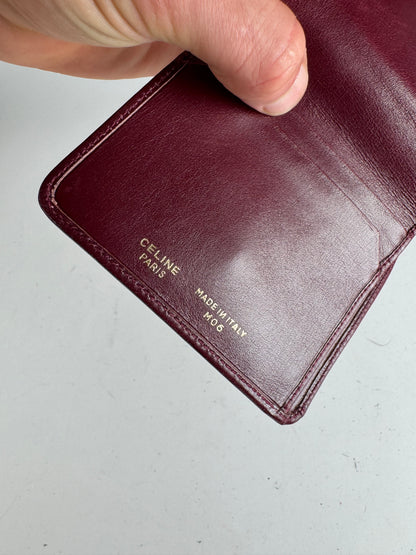 Vintage Celine Paris Leather Wallet Purple