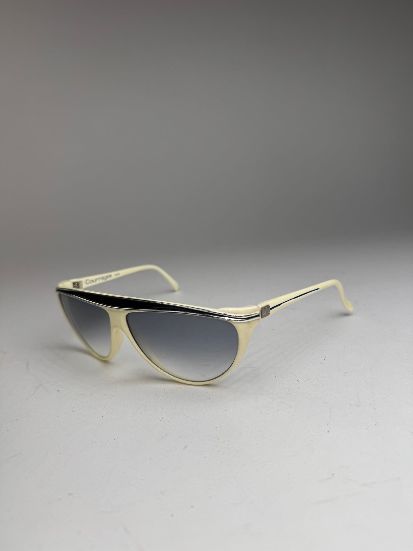 Vintage Courreges Sunglasses White silver
