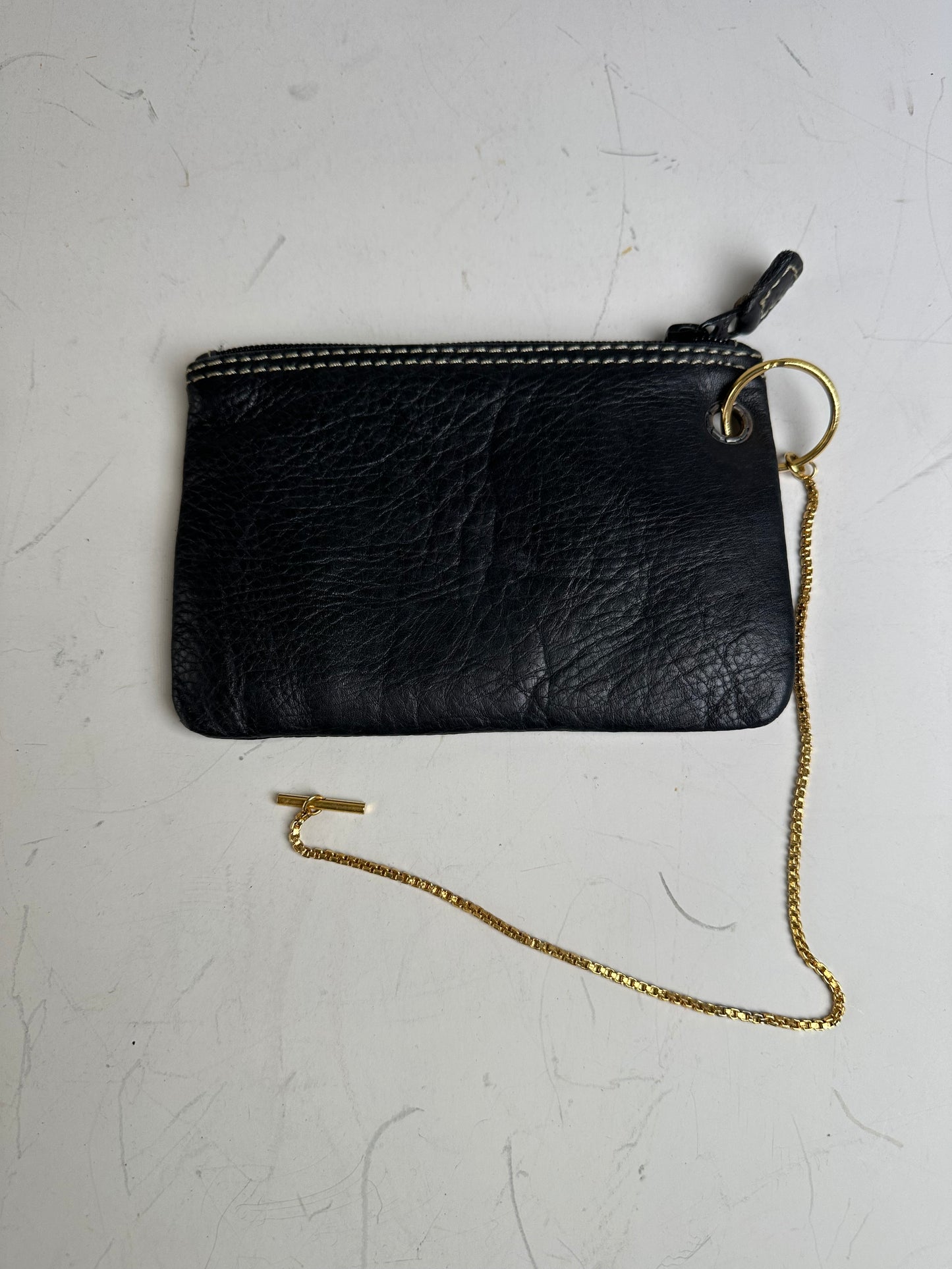 Vintage Loewe Pebbled Leather Tote Black Tan