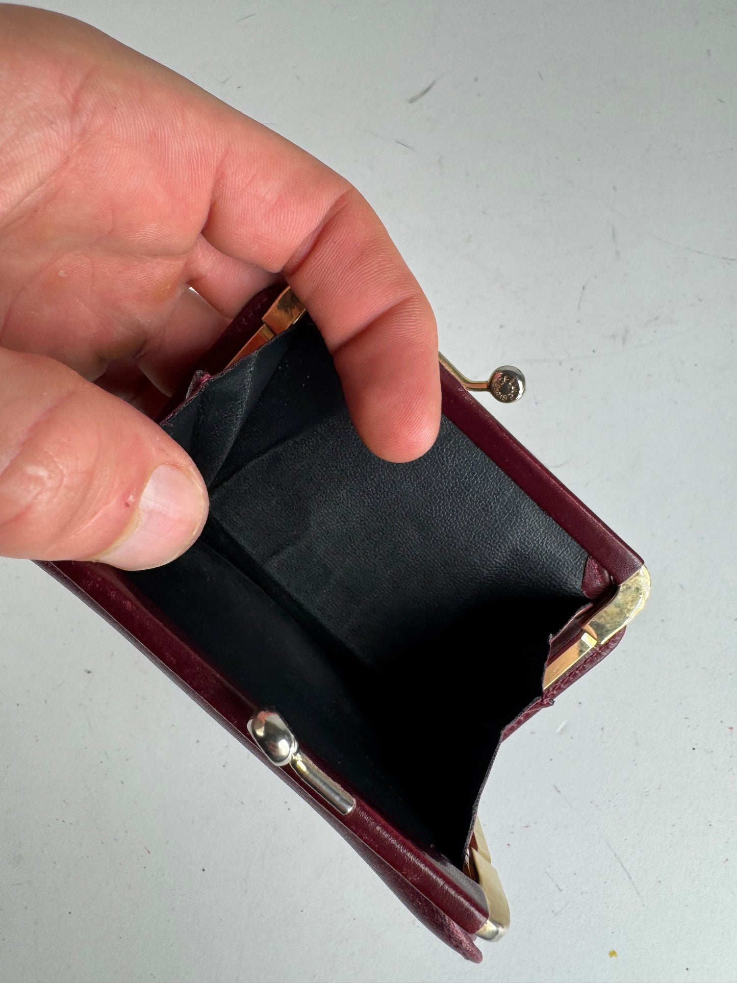 Vintage Celine Paris Leather Wallet Purple