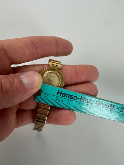 Vintage Gucci Gold Metal Bracelet Watch c. 1990s Gold
