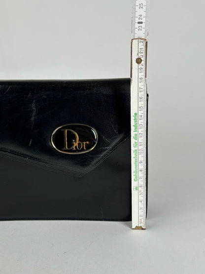 Vintage Dior Leather Bag Black