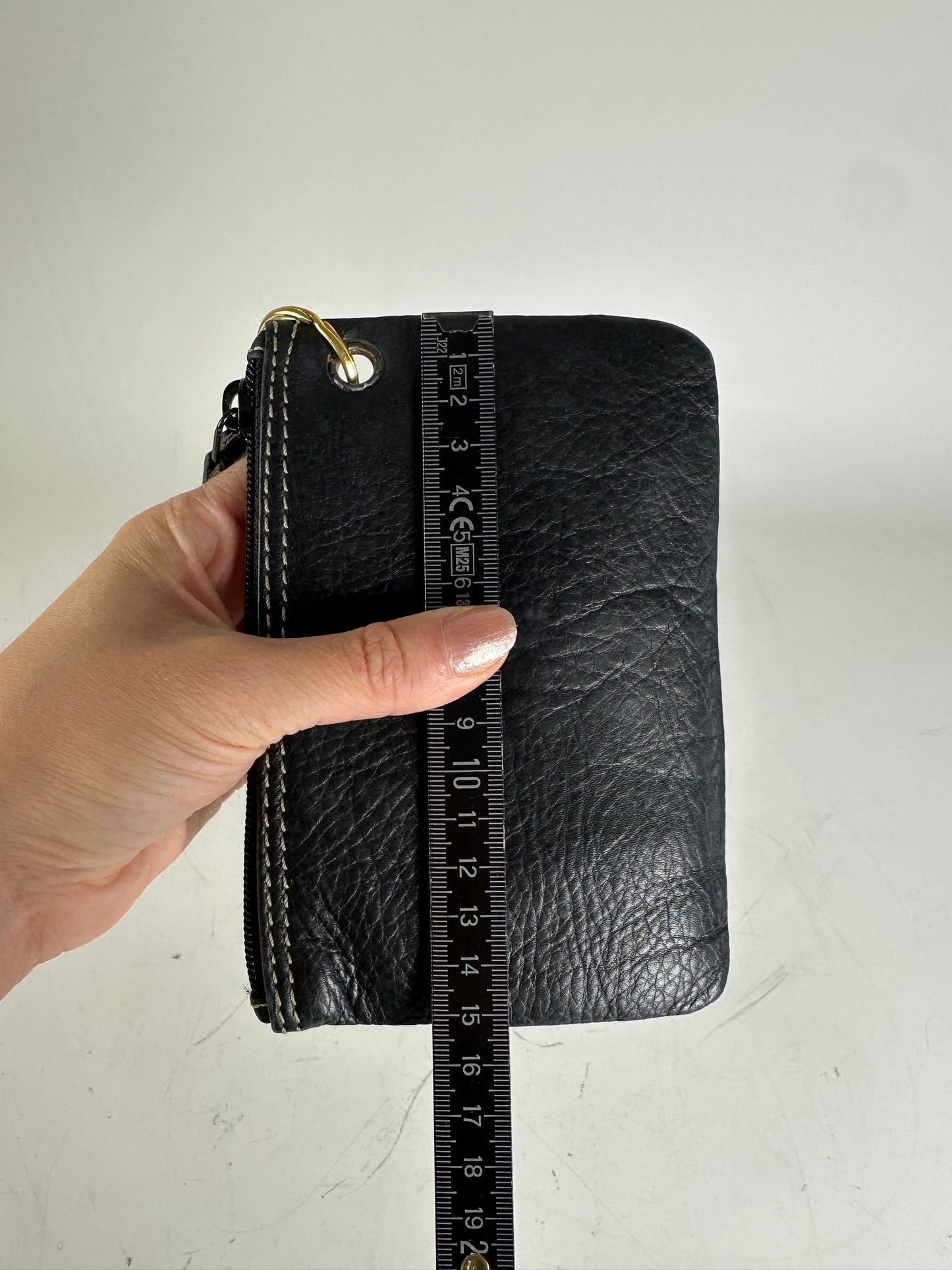 Vintage Loewe Pebbled Leather Tote Black Tan