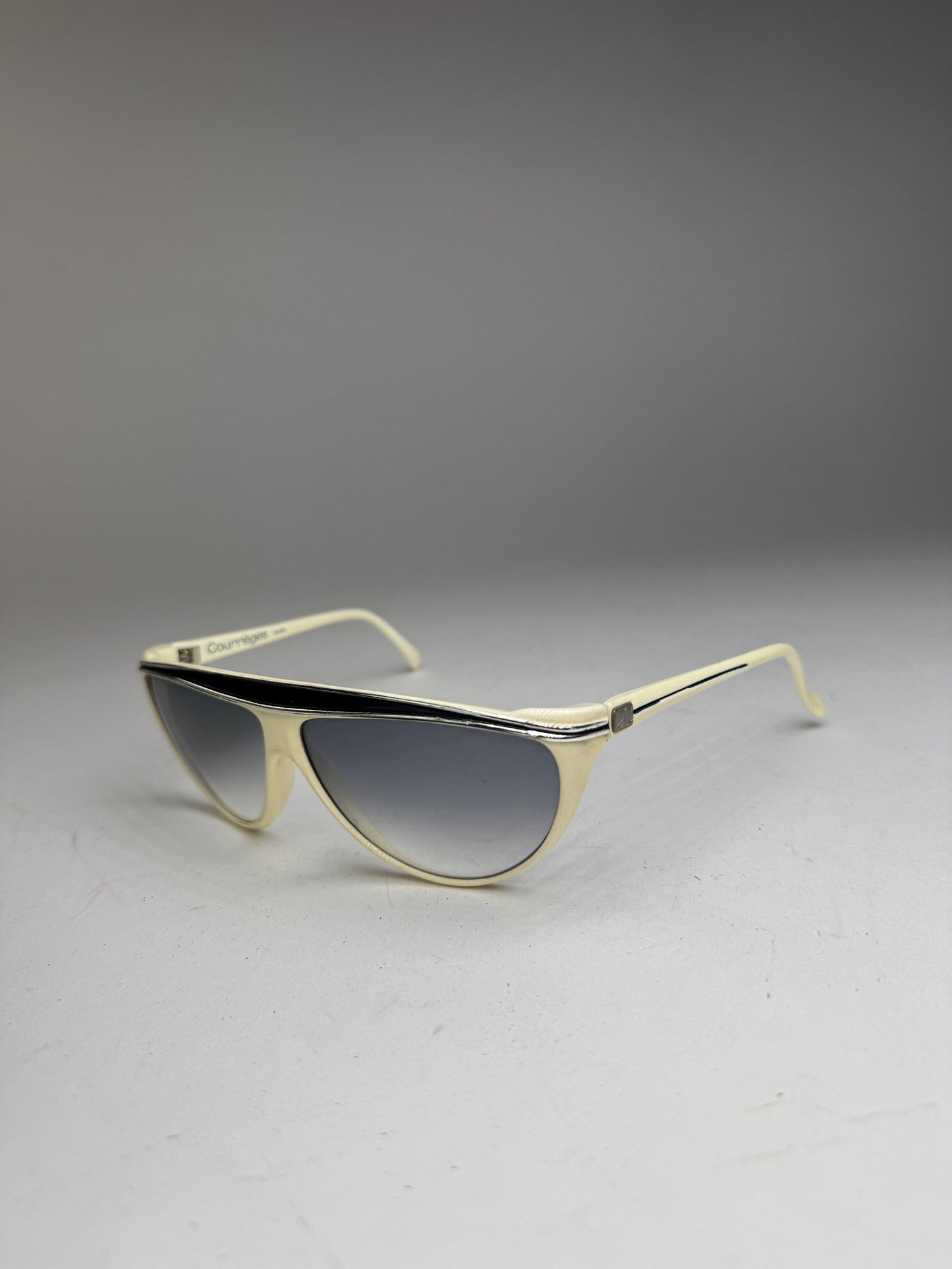 Vintage Courreges Sunglasses White silver