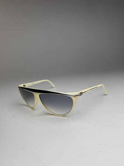 Vintage Courreges Sunglasses White silver
