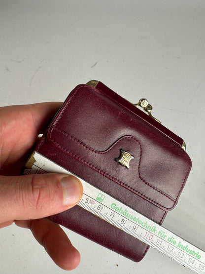 Vintage Celine Paris Leather Wallet Purple