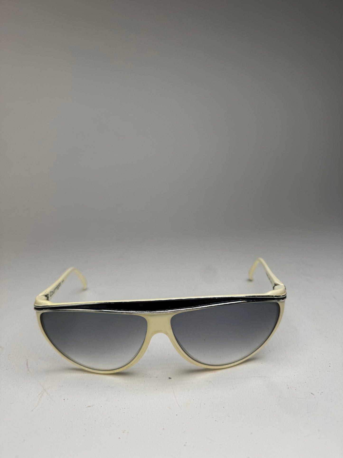 Vintage Courreges Sunglasses White silver