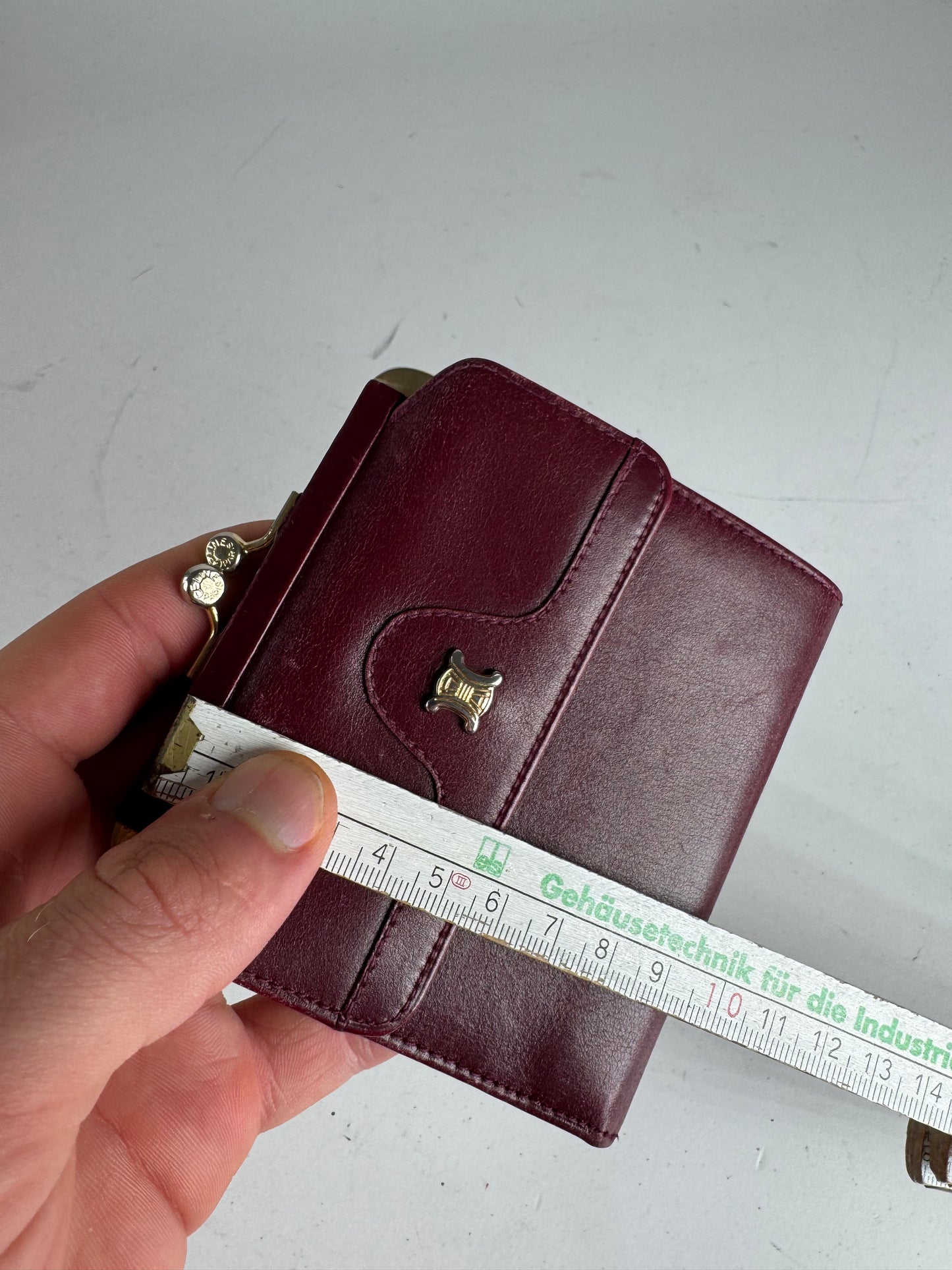 Vintage Celine Paris Leather Wallet Purple