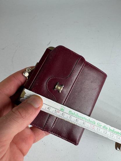 Vintage Celine Paris Leather Wallet Purple