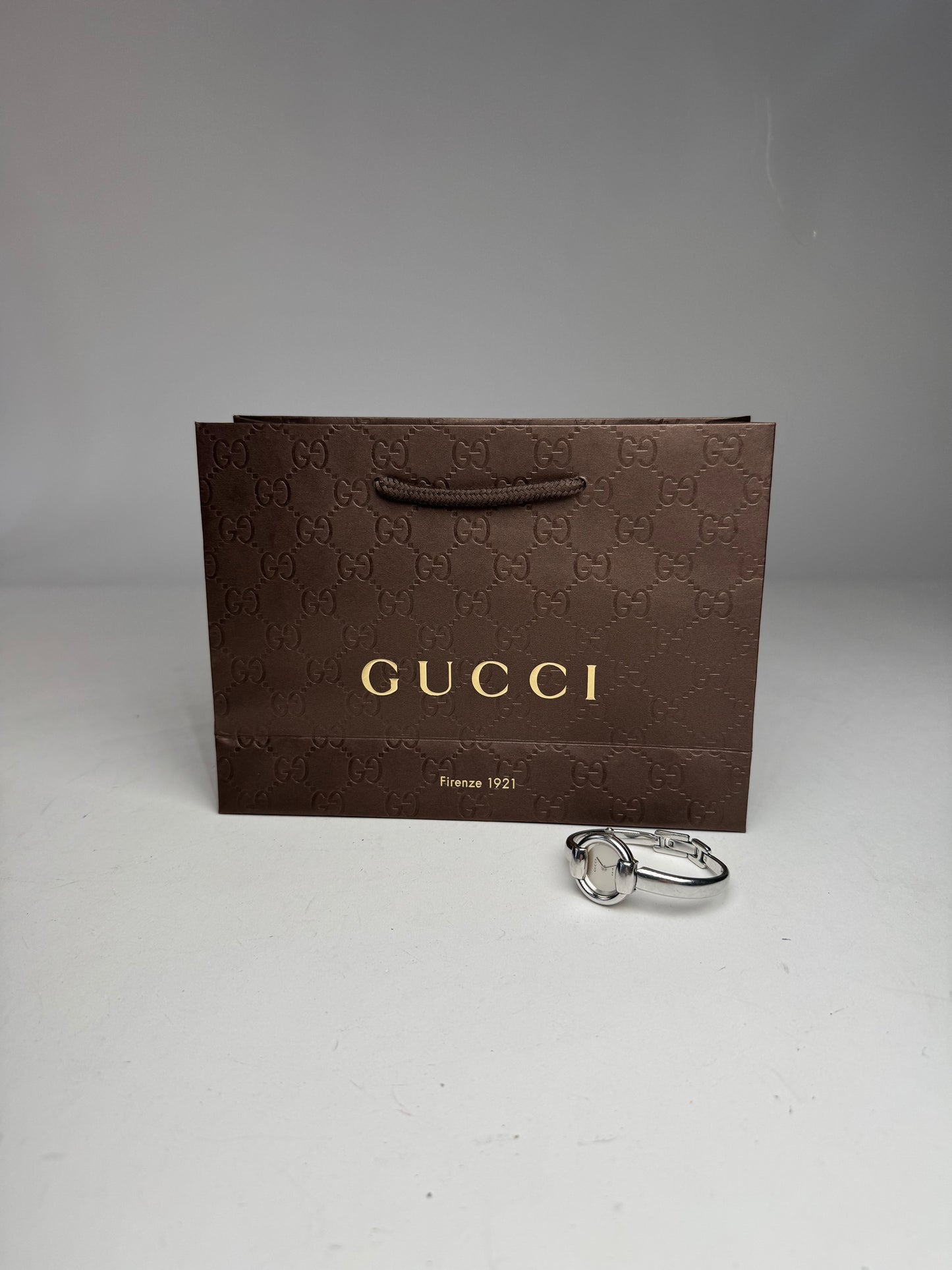 Vintage Gucci Horsebit Steel Watch Silver