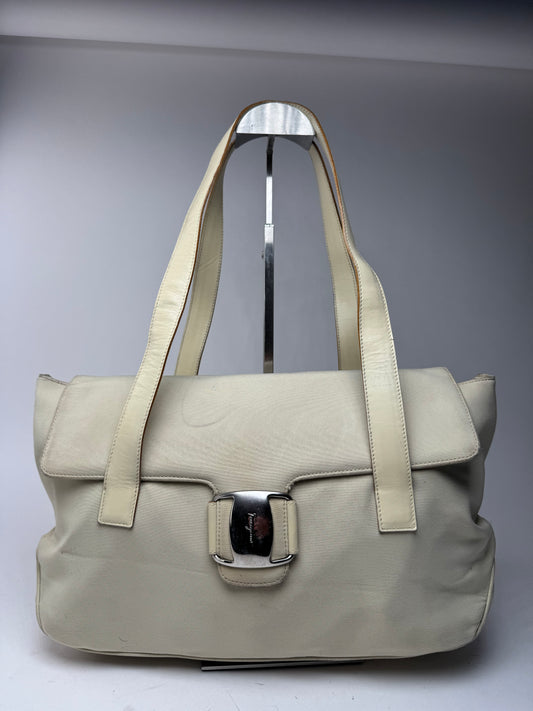 Sac vintage Salvatore Ferragamo blanc