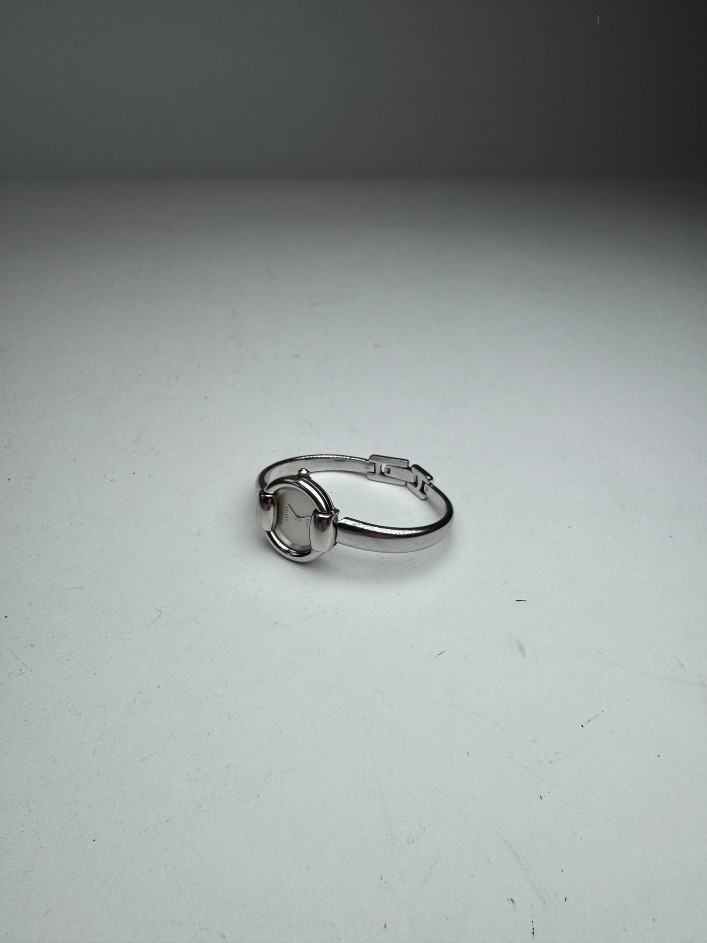 Vintage Gucci Horsebit Steel Watch Silver