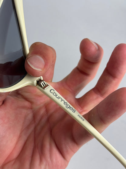 Vintage Courreges Sunglasses White silver