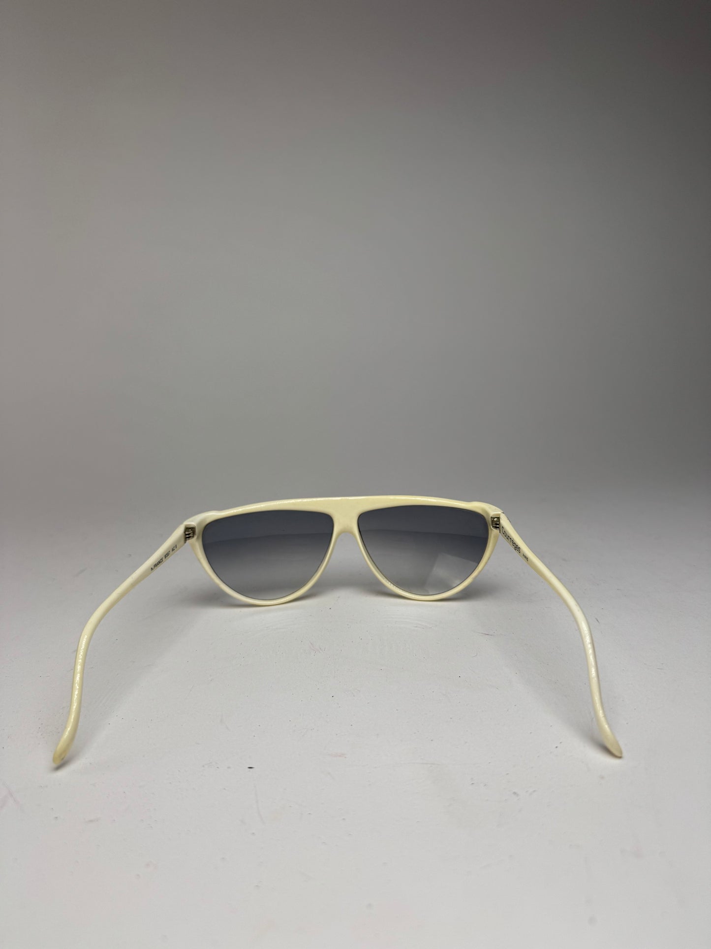 Vintage Courreges Sunglasses White silver
