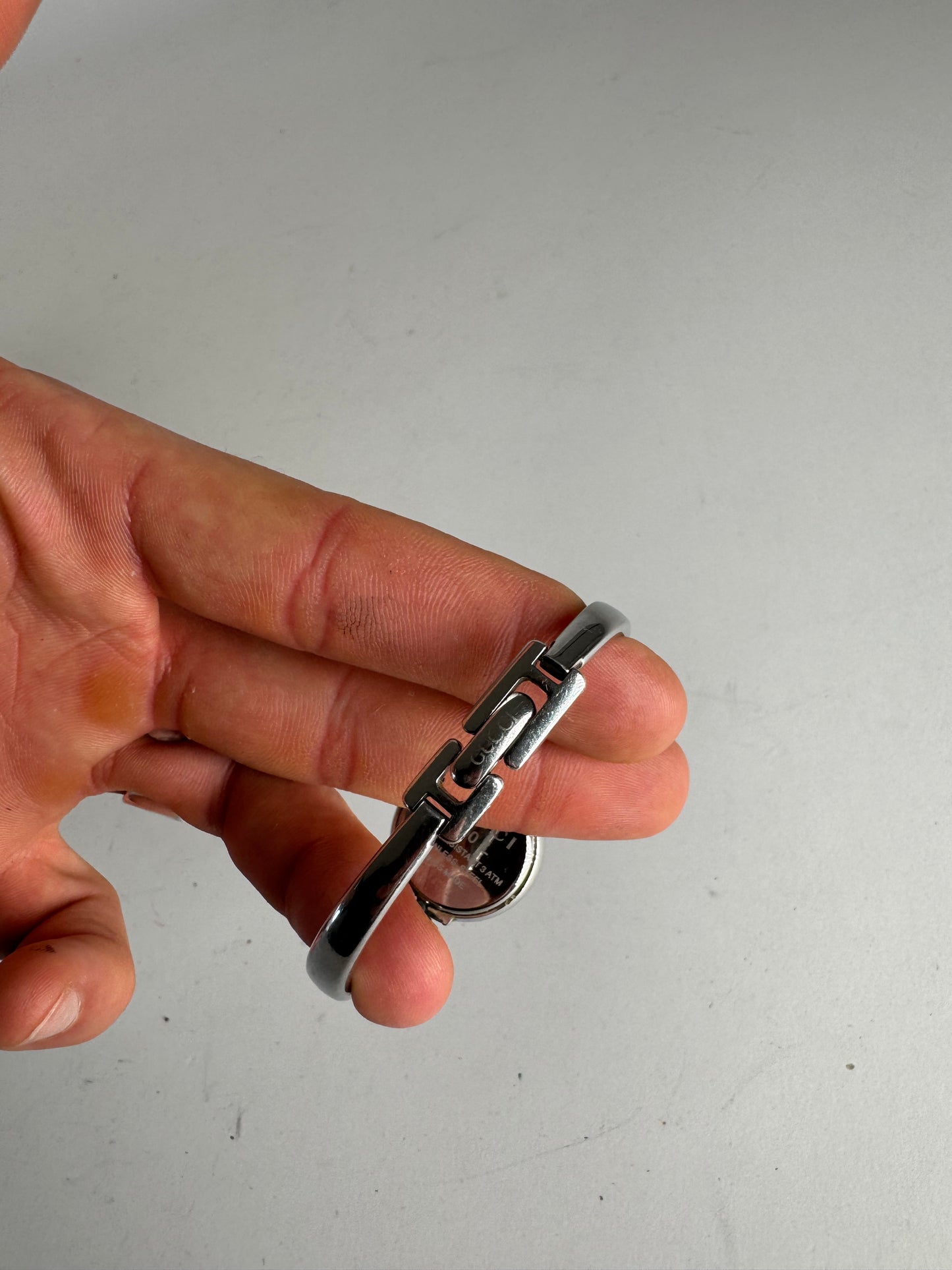 Vintage Gucci Horsebit Steel Watch Silver