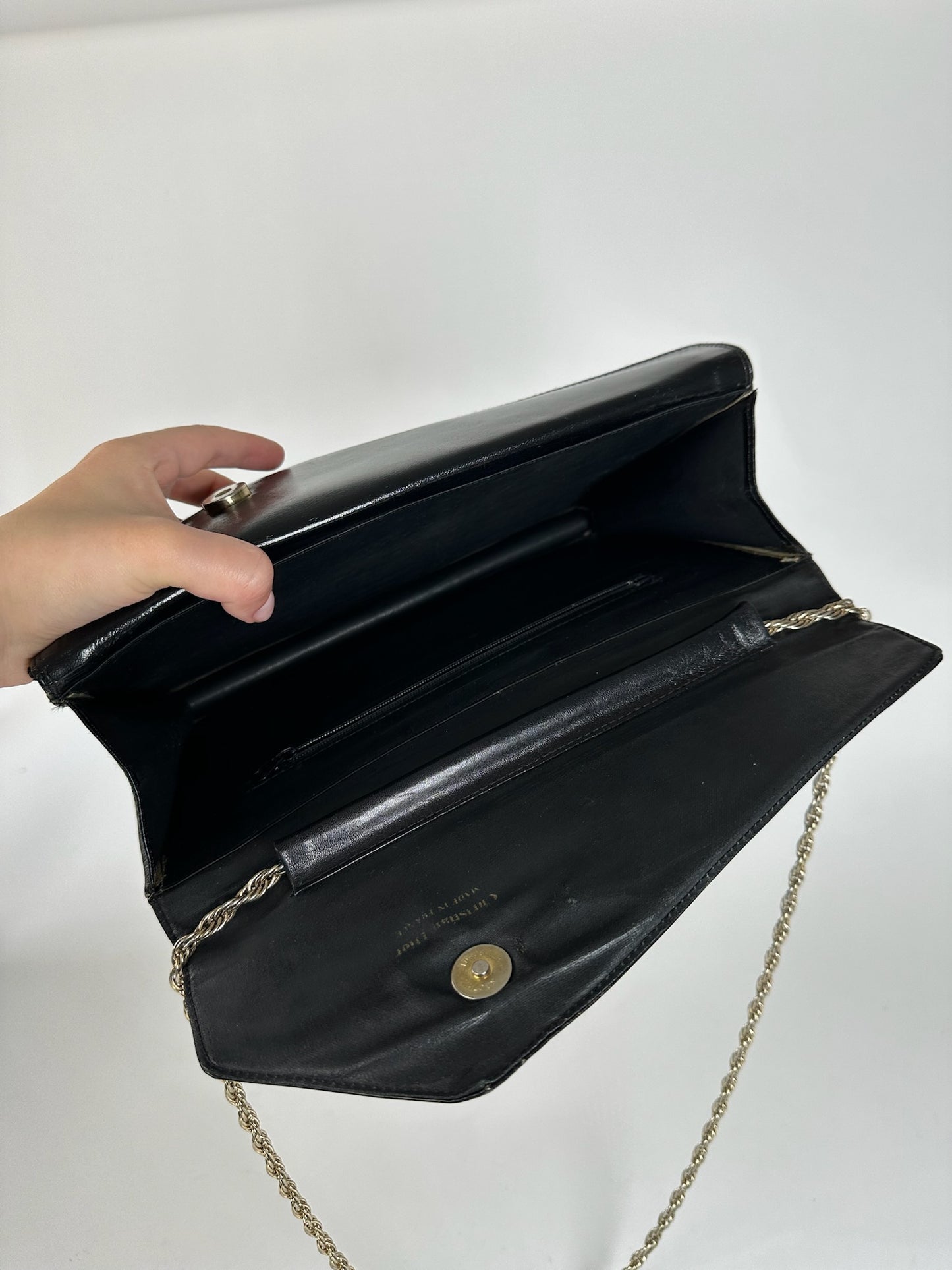 Vintage Dior Leather Bag Black