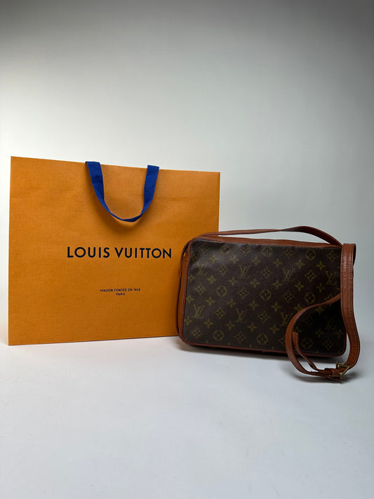 Vintage Louis Vuitton Monogram Canvas Shoulder Bag Brown