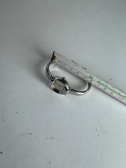 Vintage Gucci Horsebit Steel Watch Silver