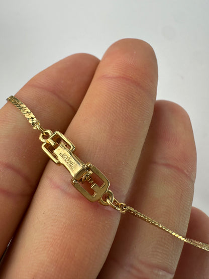 Vintage Givenchy Gold Pleated Collier Golden