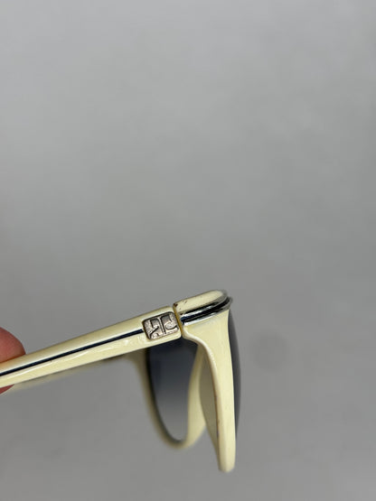 Vintage Courreges Sunglasses White silver