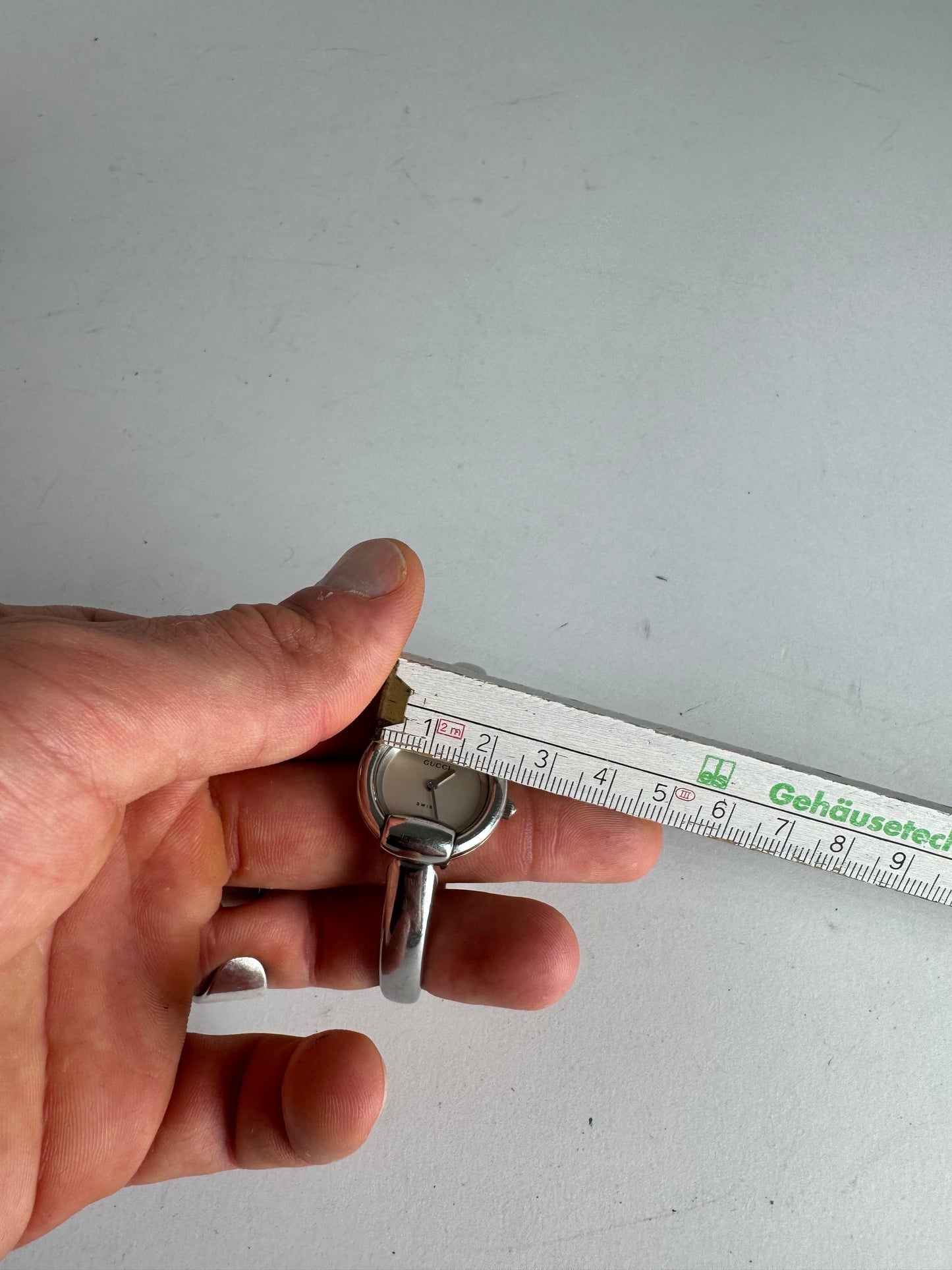 Vintage Gucci Horsebit Steel Watch Silver