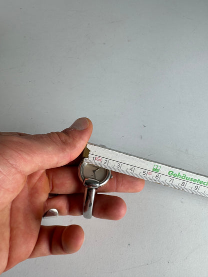 Vintage Gucci Horsebit Steel Watch Silver