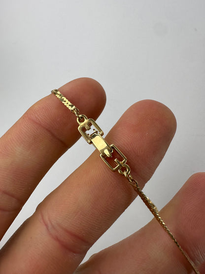 Vintage Givenchy Gold Pleated Collier Golden