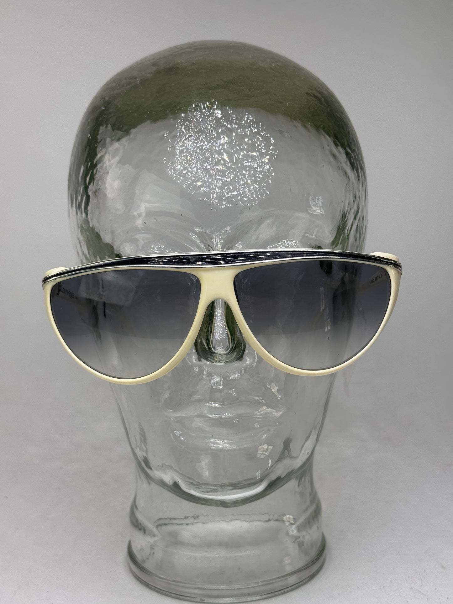 Vintage Courreges Sunglasses White silver