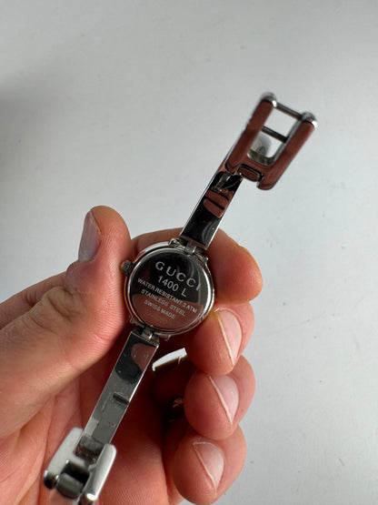 Vintage Gucci Horsebit Steel Watch Silver