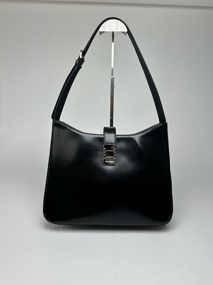 Vintage Courreges Leather Bag Black