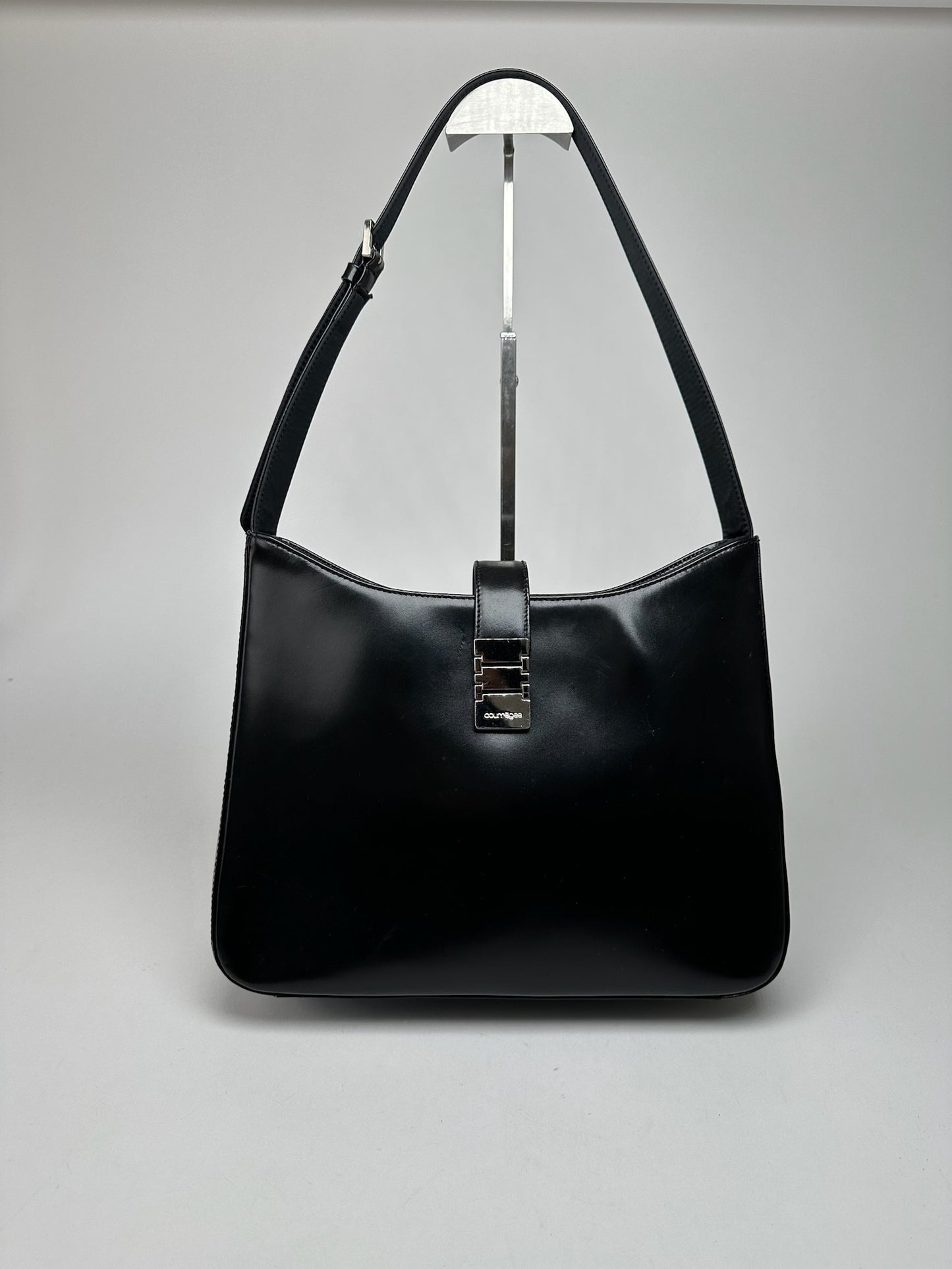 Vintage Courreges Leather Bag Black