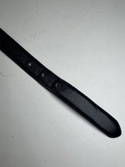 Vintage Celine Paris Leather belt navy