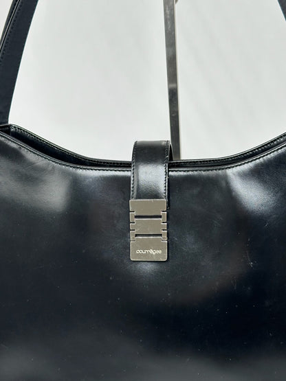 Vintage Courreges Leather Bag Black