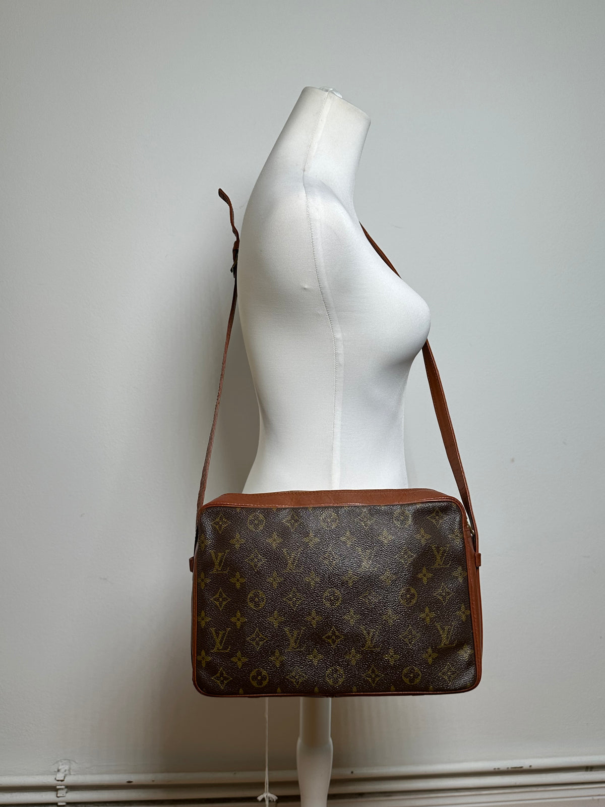 Vintage Louis Vuitton Monogram Canvas Shoulder Bag Brown