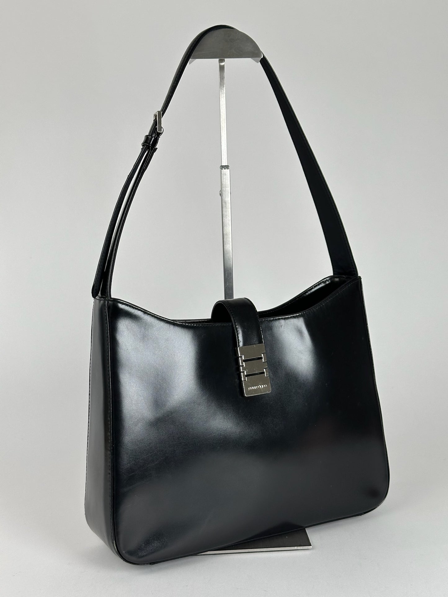 Vintage Courreges Leather Bag Black