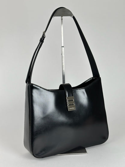 Vintage Courreges Leather Bag Black