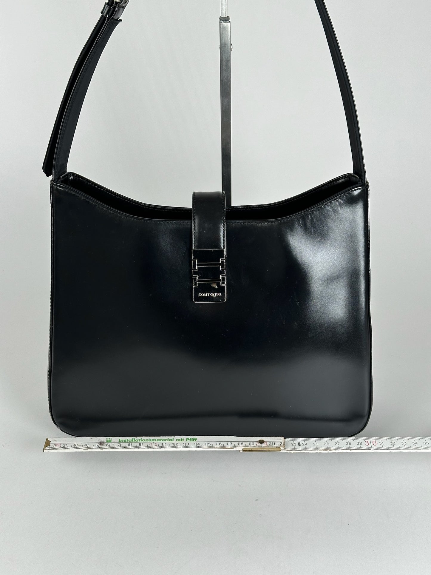 Vintage Courreges Leather Bag Black