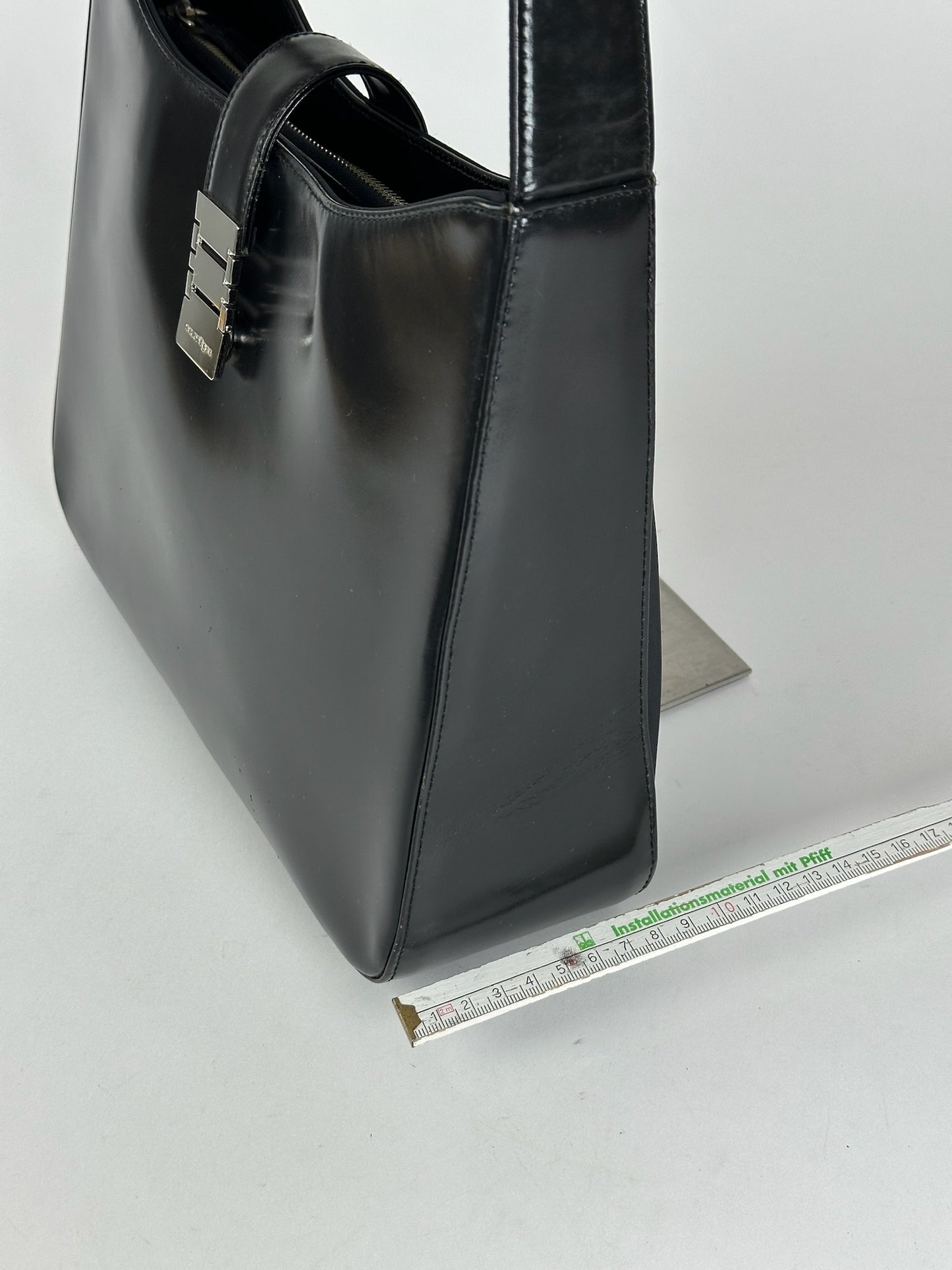 Vintage Courreges Leather Bag Black