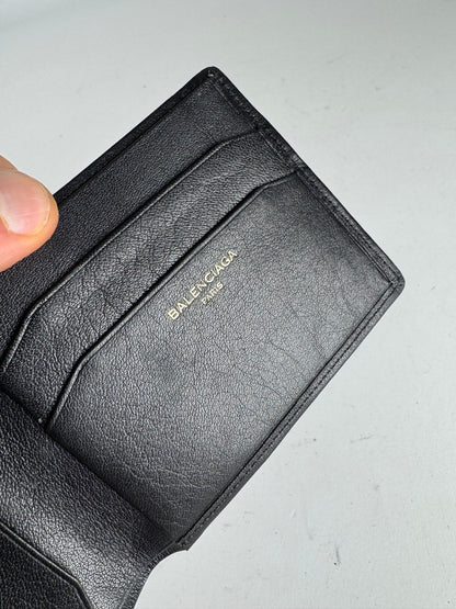 Vintage Balenciaga Leather Wallet Card Holder Black